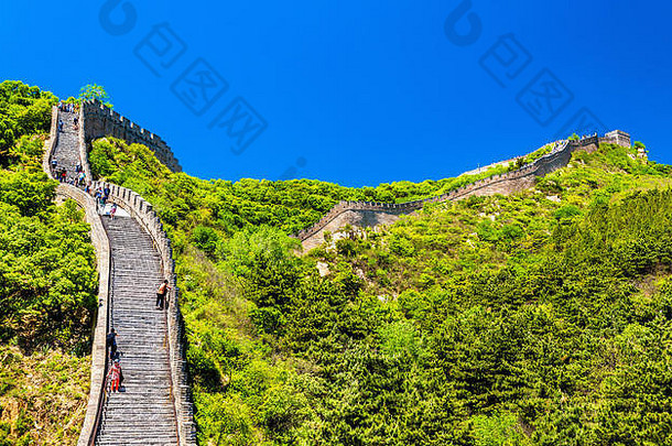 视图伟大的墙八达岭中国