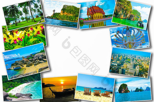 泰国旅行旅游概念设计拼贴画泰国图片