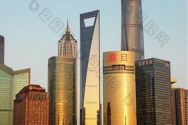 高现代建筑业务区lujiazui浦东上海中国视图上海塔世界金融中心