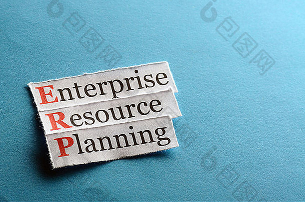 企业资源计划企业资源规划蓝色的纸