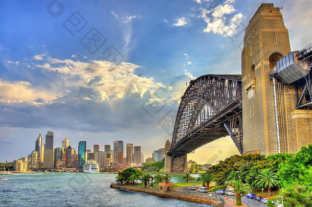 <strong>悉尼</strong>港口桥米尔森斯点澳大利亚