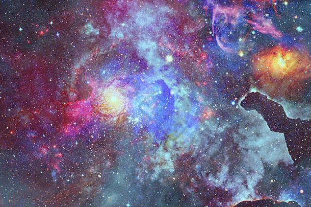 彩色的星云开放集群星星宇宙