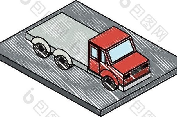 卡车运输交付图标