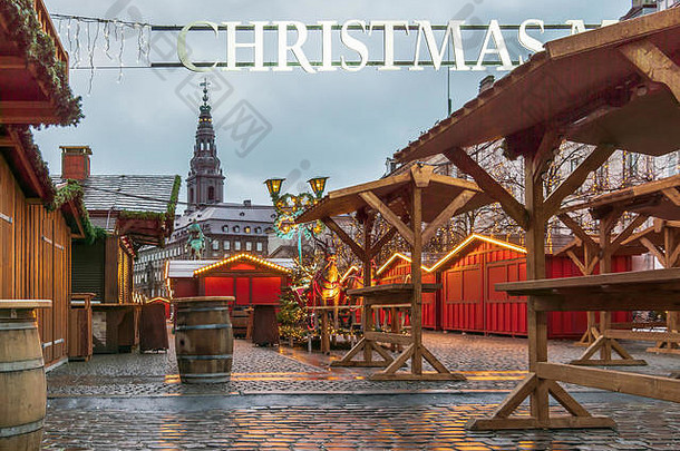 圣诞节市场红色的2015: 2015阿马格托夫哥本哈根早期早....丹麦12月