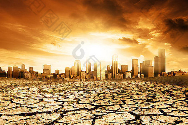 全球气候变暖概念图像