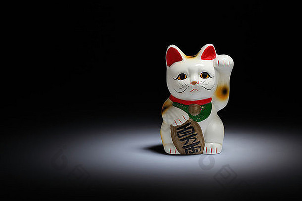 陶瓷日本小雕像猫挥舞着马内基-内科欢迎猫幸运的猫钱猫《财富》杂志猫