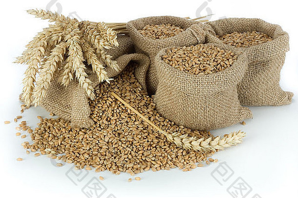 小麦粮食小粗麻布袋