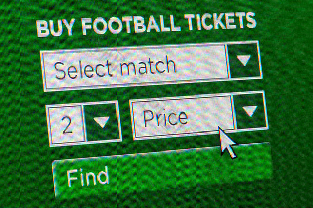 关闭虚构的网站邀请用户买足球匹配票进入细节