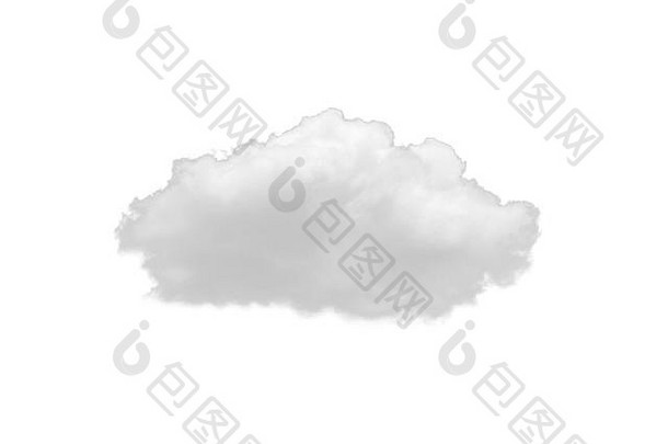 自然单白色云孤立的白色背景断路云元素设计多目的