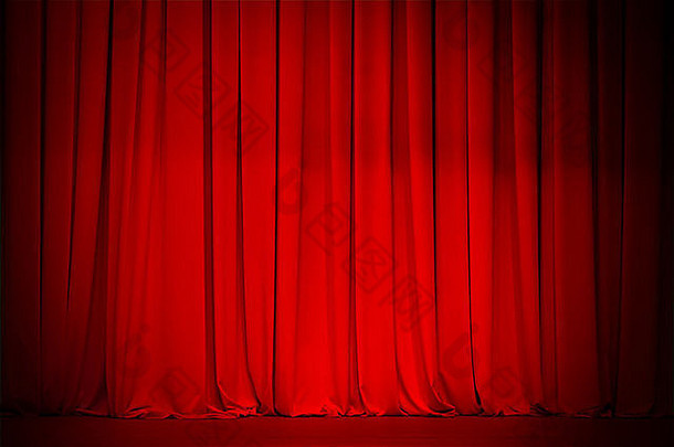 剧院红色的窗帘
