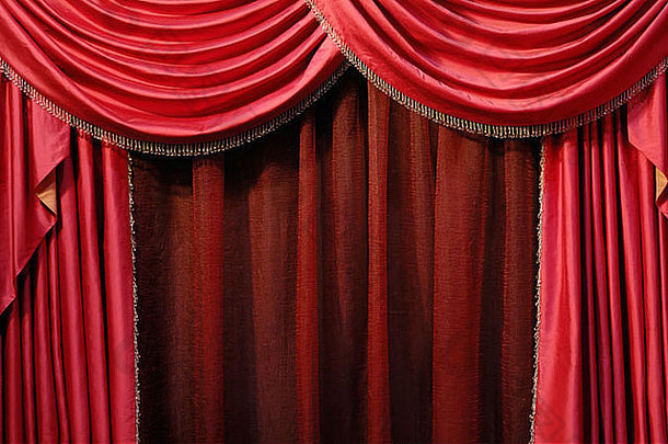 红色窗帘贴图图片