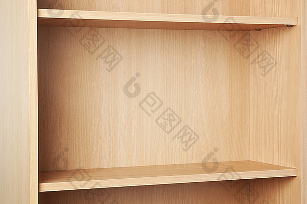 空棕色（的）书柜书项目使木木板