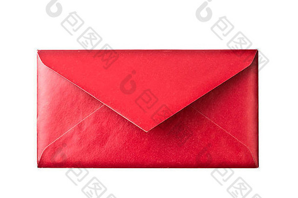 红色的信封孤立的白色背景