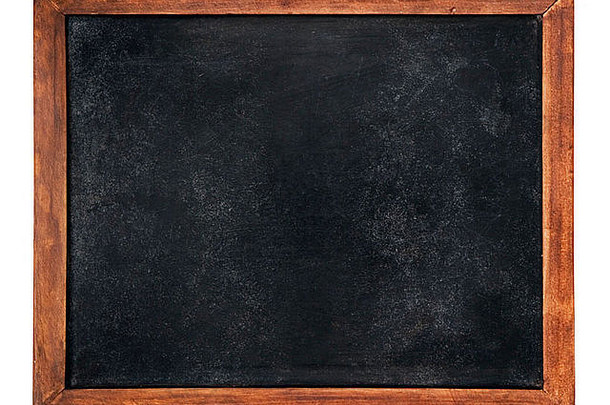 传统的木框架黑板上
