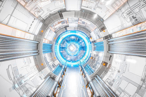 sci走廊宇宙飞船室内领导超级电脑未来技术概念呈现