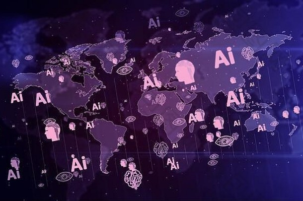 人工情报控制论大脑机学习符号数字全球插图摘要概念背景未来抛光工艺