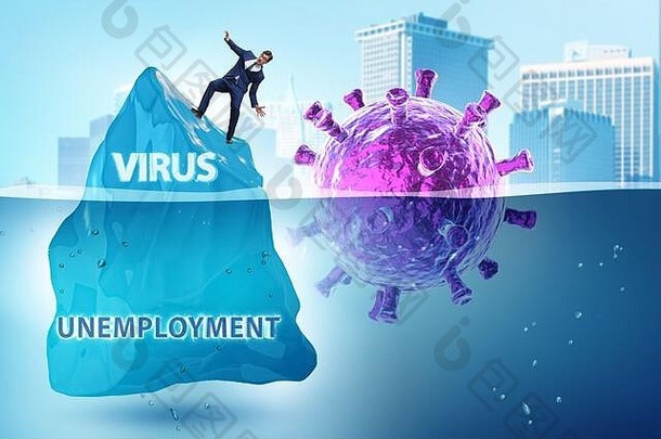 经济危机概念冠状病毒新冠病毒