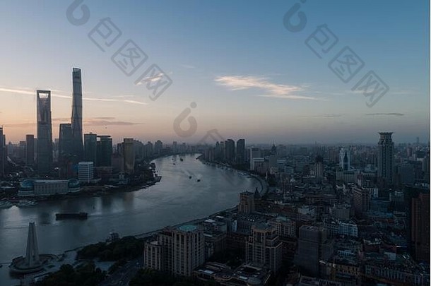 空中视图履行。上海