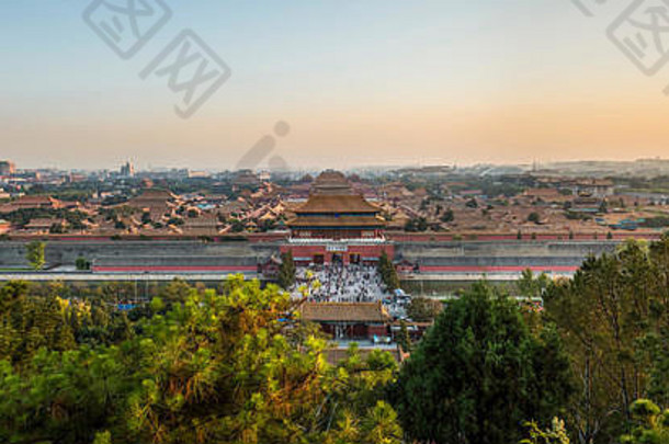 全景视图被禁止的城市北京中国