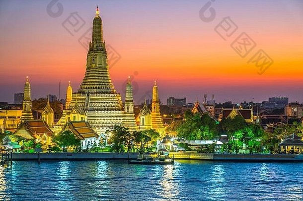 曼谷什么阿伦寺庙黎明曼谷泰国