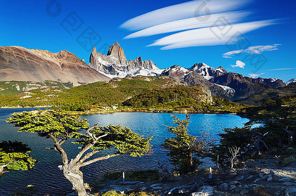 拉古纳卡普里山弗茨罗伊这些Glaciares国家公园巴塔哥尼亚阿根廷