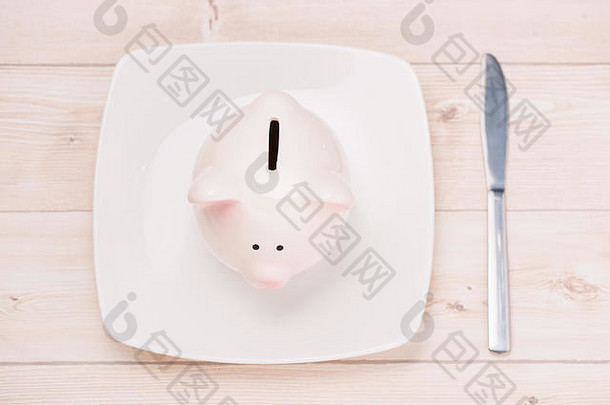 粉红色的小猪银行菜金融概念