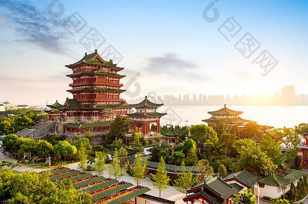 tengwang展馆南昌传统的古老的中国人体系结构使木