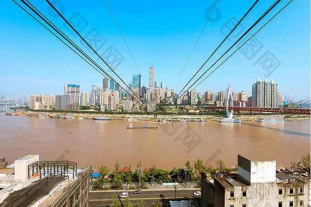 视图索道长江河重庆城市重庆中国