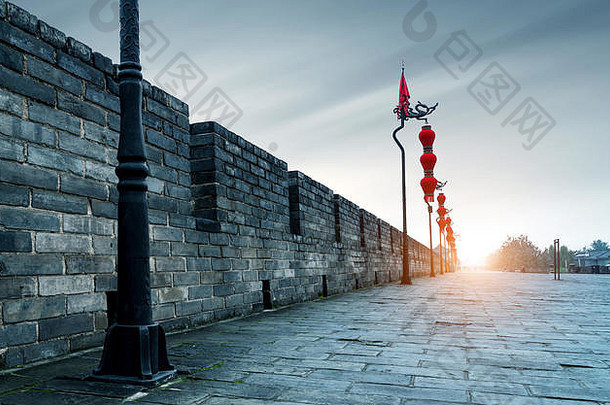 古老的塔城市墙西安中国