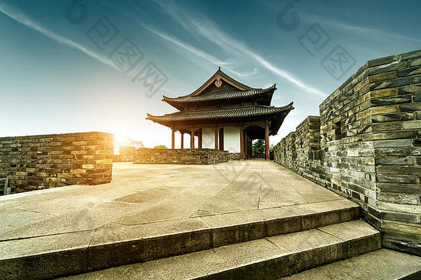古老的城市墙数百年前绍兴浙江中国