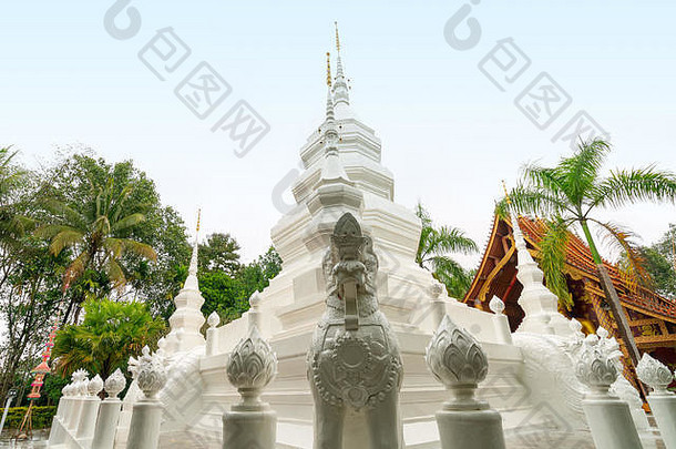 白色宝塔佛教寺庙西双版纳西普松潘纳西布松版纳南云南省人民共和国中国