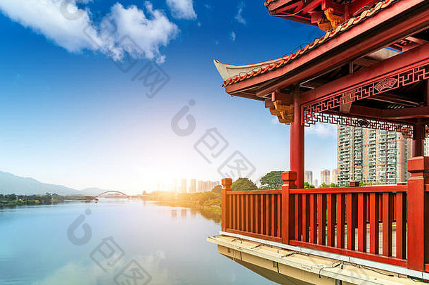 中国人古老的建筑湖