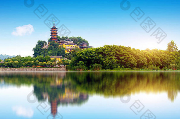 金山佛教神圣的的地方南长江河镇江中国