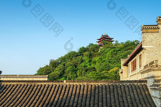 中国人经典体系结构山屋顶展馆