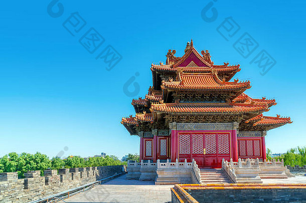 被禁止的城市炮塔墙北京中国