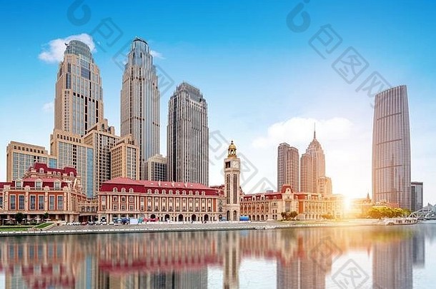 城市建筑景观天津中国