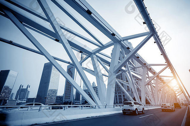 桥高速车天津中国城市景观