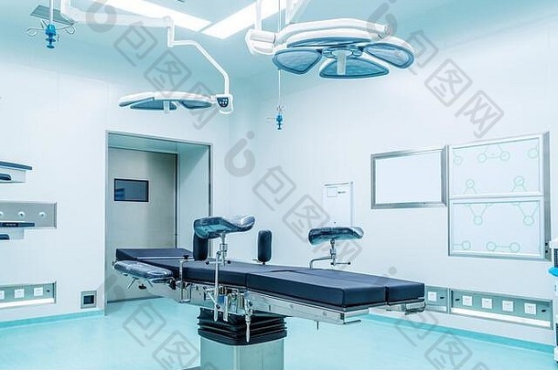 现代设备操作房间医疗设备神经外科背景