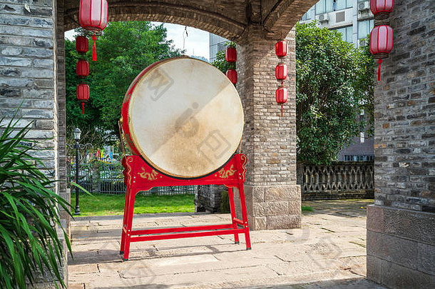 红色的鼓内部展馆中国人元素<strong>南</strong>安区重庆中国