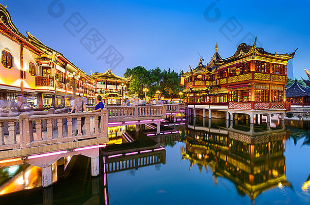 上海中国视图传统的<strong>豫园</strong>万丽花园区