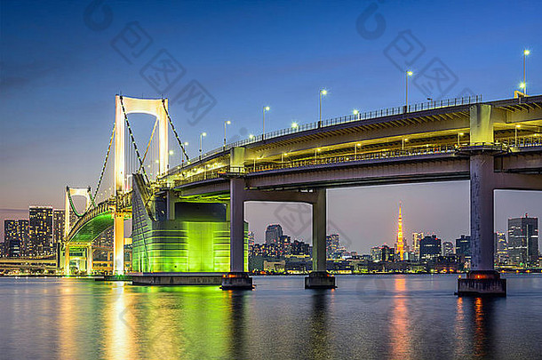 东京日本东京湾彩虹桥