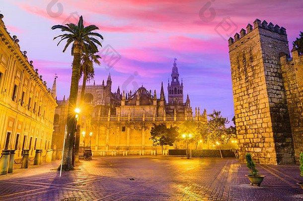 塞维利亚西班牙历史城市景观广场胜利