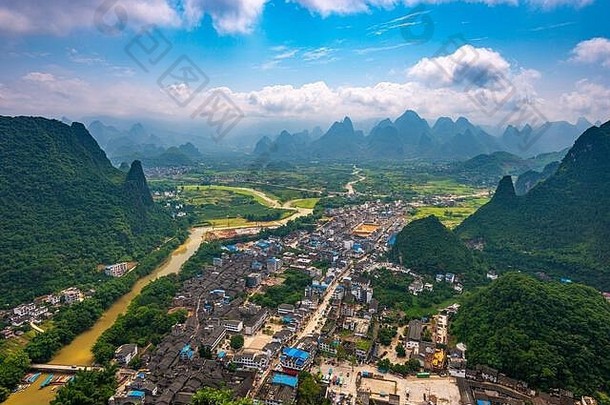 岩溶山景观xingping广西省中国