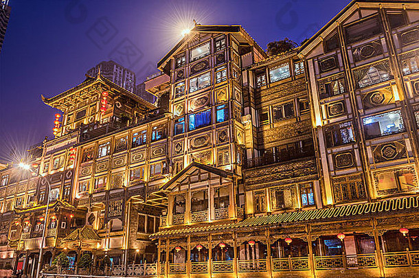 重庆中国香港山坡上建筑