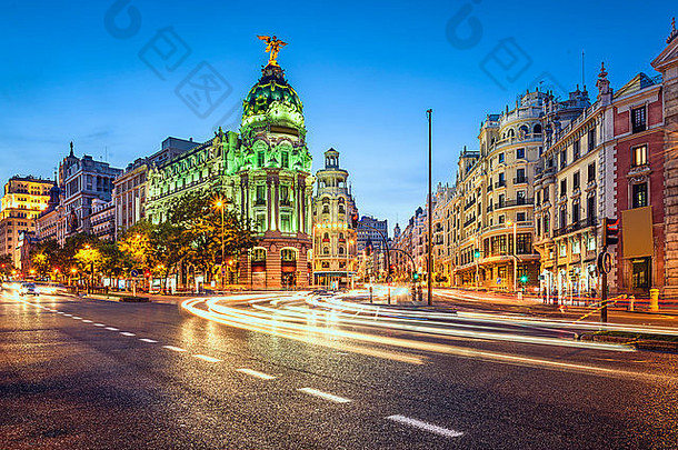 马德里西班牙城市景观大《暮光之城》