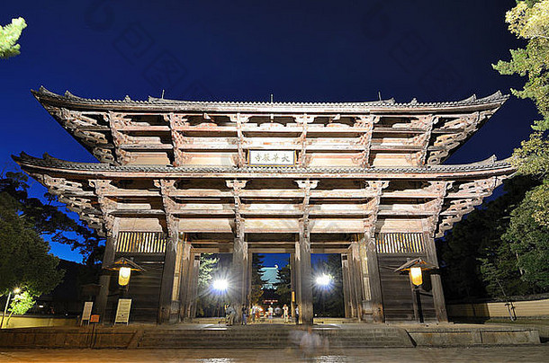 外门todaiji世界最大木建筑联合国教科文组织世界遗产网站奈良日本