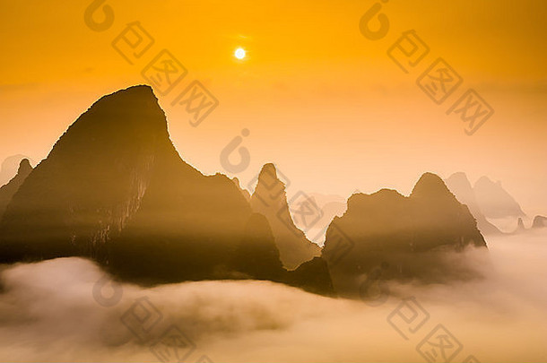 岩溶山顶桂林中国