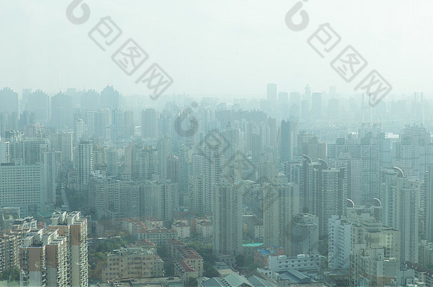 升高视图上海城市上海中国
