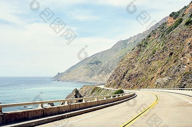 高速公路绕组海岸线大关于加州美国