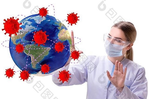 冠状病毒科维德流感大流行概念医生